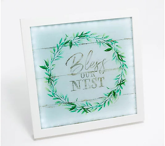 Bless Our Nest 12" x 12" Wall Art by Lightscapes